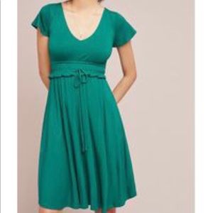 Maeve Anthropologie Emerald Green Dress Sz Medium